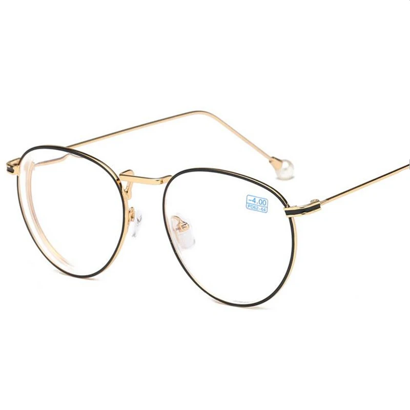 

-1.0 -1.5 -2.0 -2.5 -3.0 -3.5 -4.0 Ovale Myopes Lunettes Femmes Metal Leg Vintage Clear Lens Prescription Spectacles Diopter
