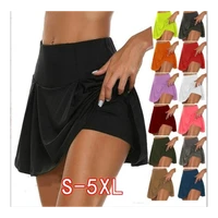 new women sports anti exposure tennis badminton skirt shorts quick dry fitness running yoga high waist elastic shorts 40