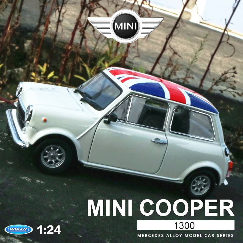Модель автомобиля welly 1:24 Mini Cooper 1300 белая модель из сплава украшение коллекция