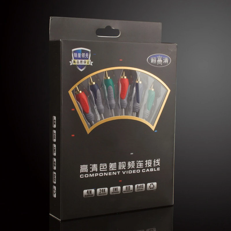 RGB компонентный кабель с цветовым отличием красный зеленый и синий шестиголовый