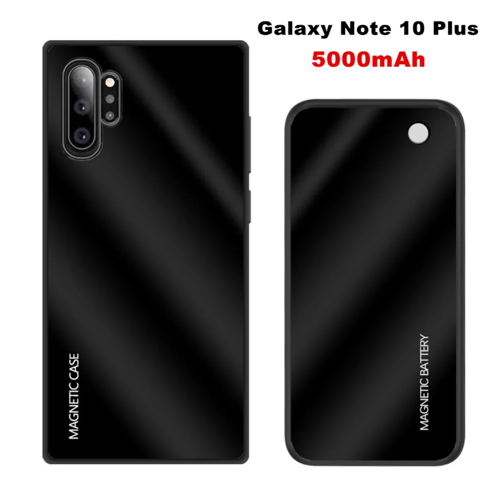 Беспроводной магнитный чехол для зарядного устройства для samsung Galaxy Note 10 Plus, чехол для питания 5000 мА/ч, чехол для внешнего зарядного устройства - Цвет: For Note 10 Pro