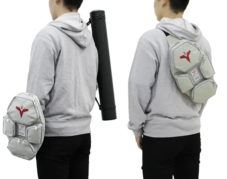 

Anime GUNDAM GP02 Canvas Shield Messenger Bag Knapsack Multifunctional Waist Bag Casual Fashion Student Shoulder Bags Cosplay