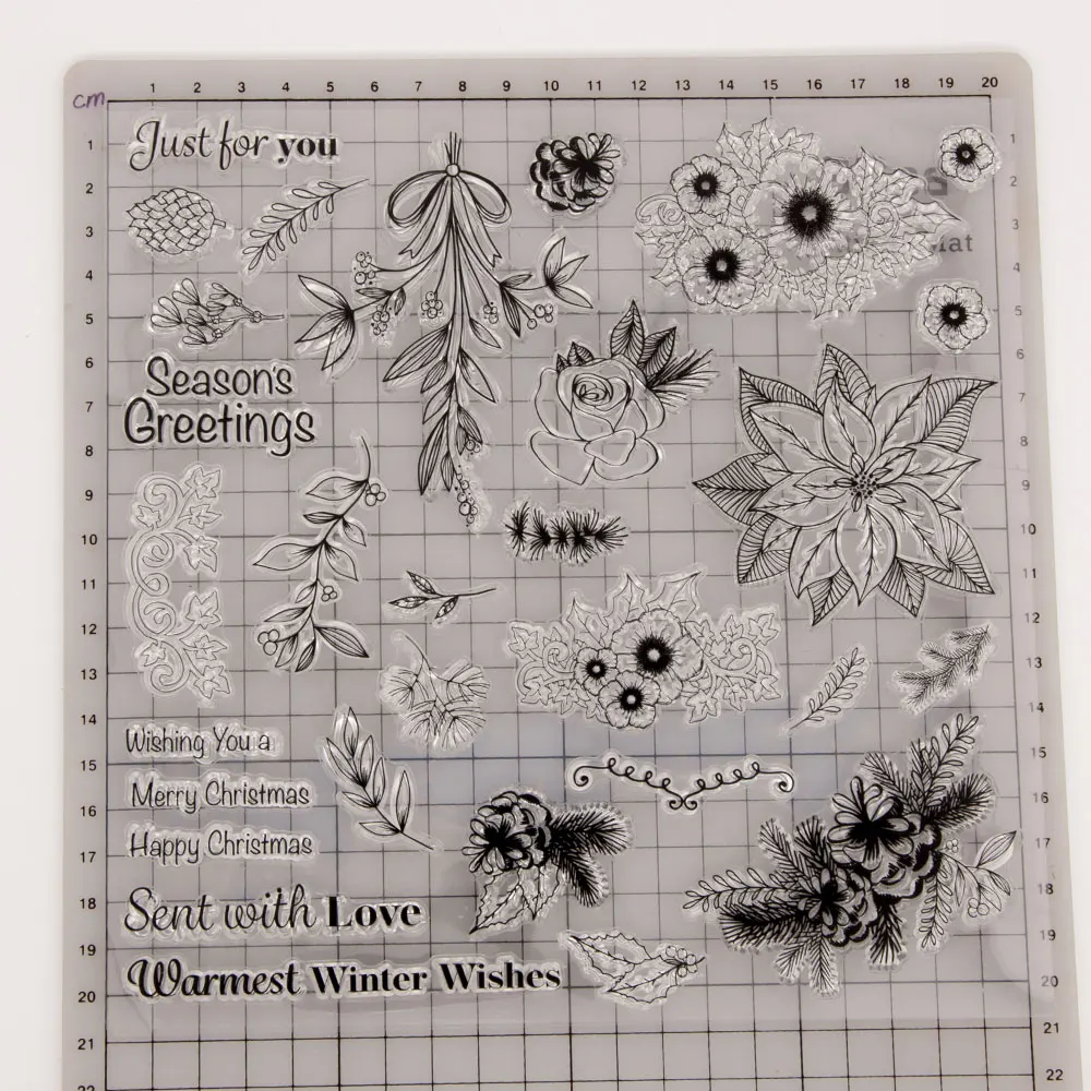 Цветочные штампы для скрапбукинга прозрачные украшения ручной работы подарки