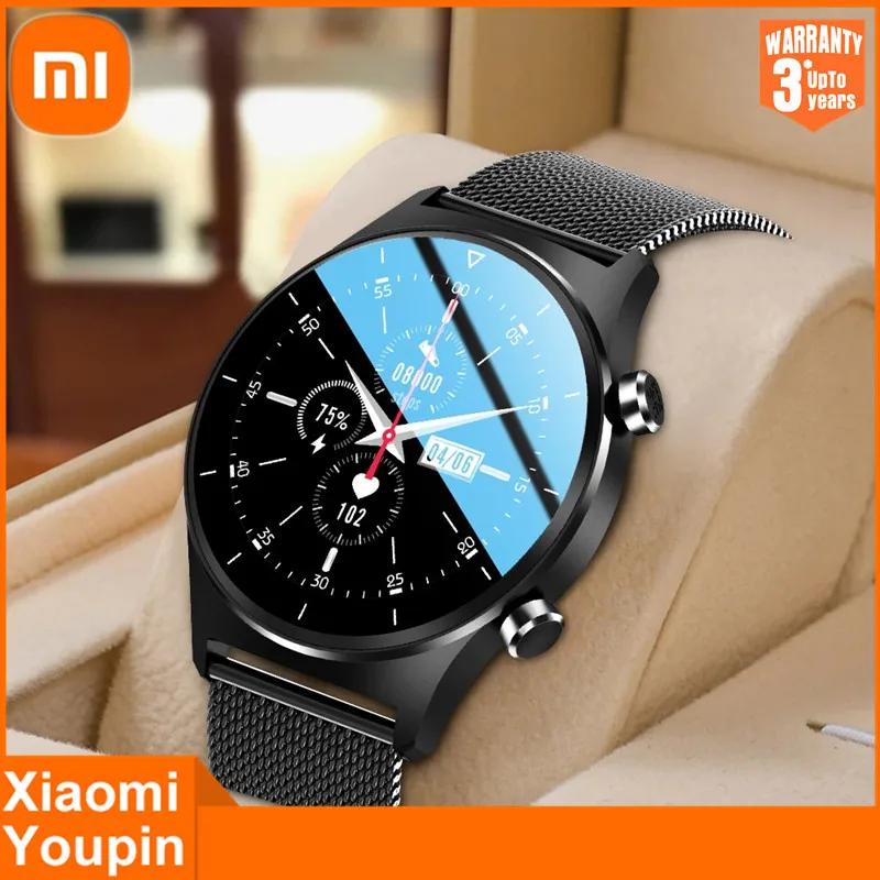 Смарт-часы Xiaomi мужские спортивные с поддержкой Bluetooth пульсометром и шагомером |