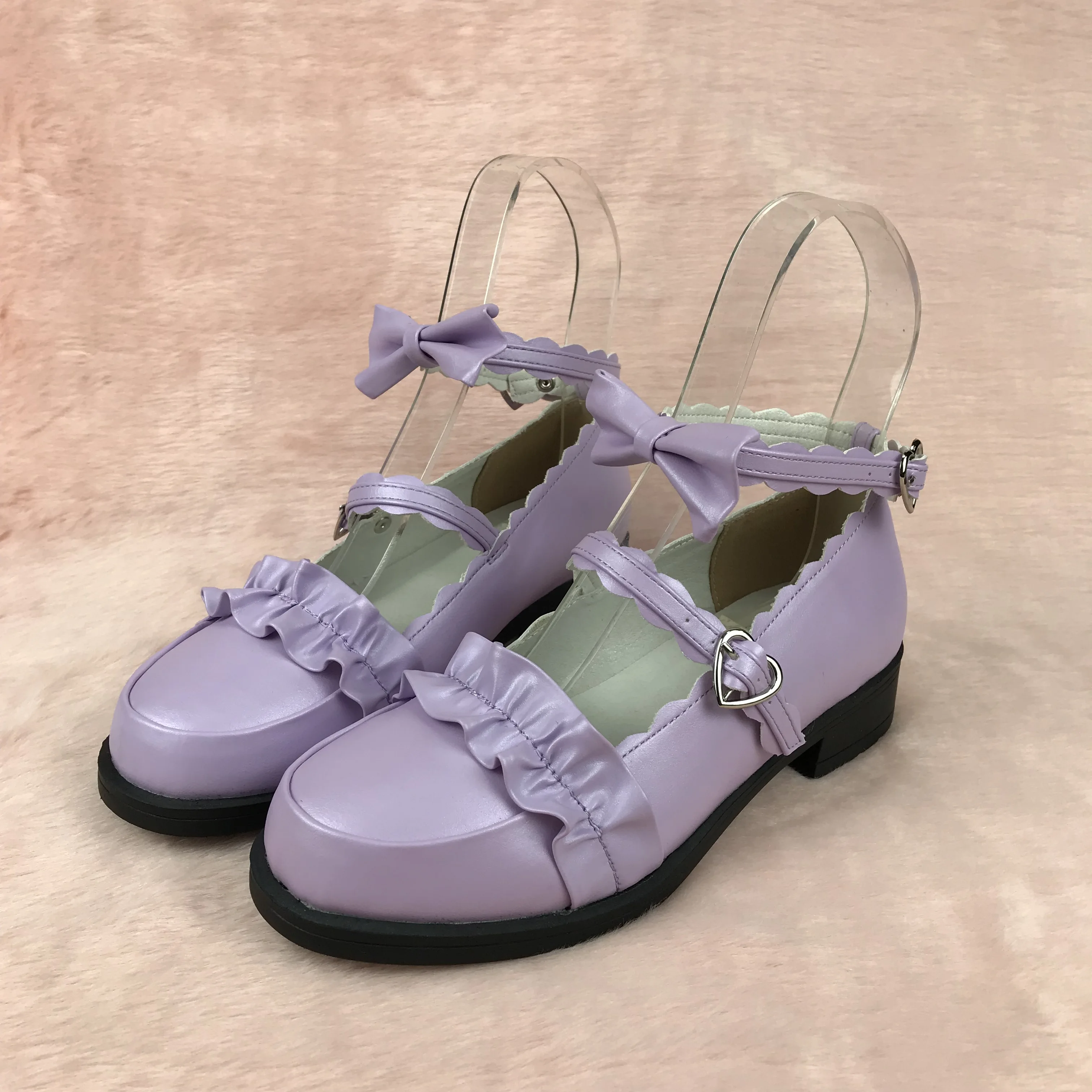 Женские туфли с бантиком на низком каблуке Нескользящие мягкой подошвой большой