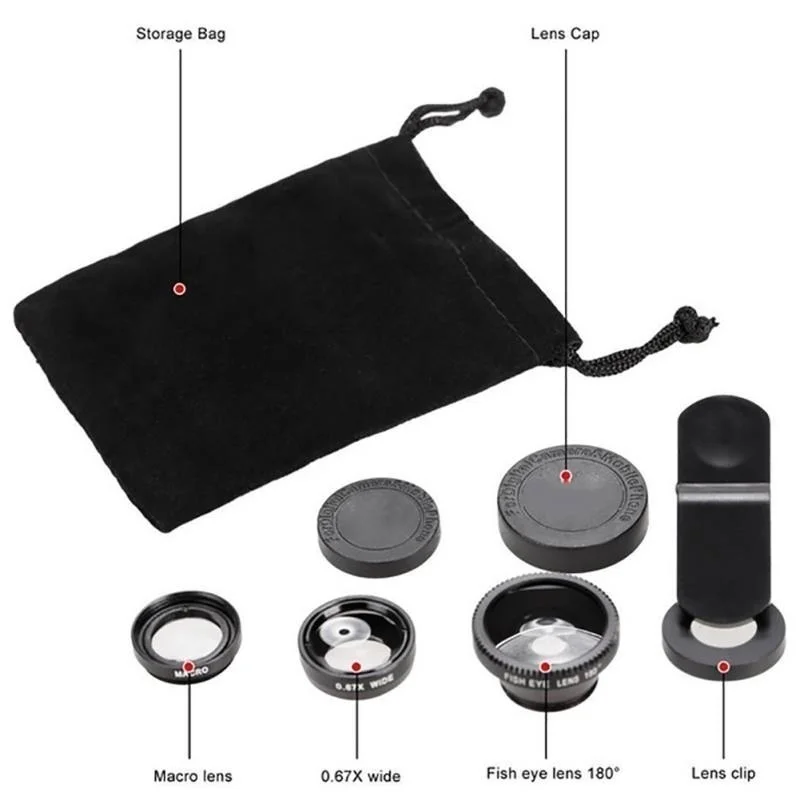 3 в 1 объектив рыбий глаз широкоугольный макрообъектив для iPhone 11 Pro MAX