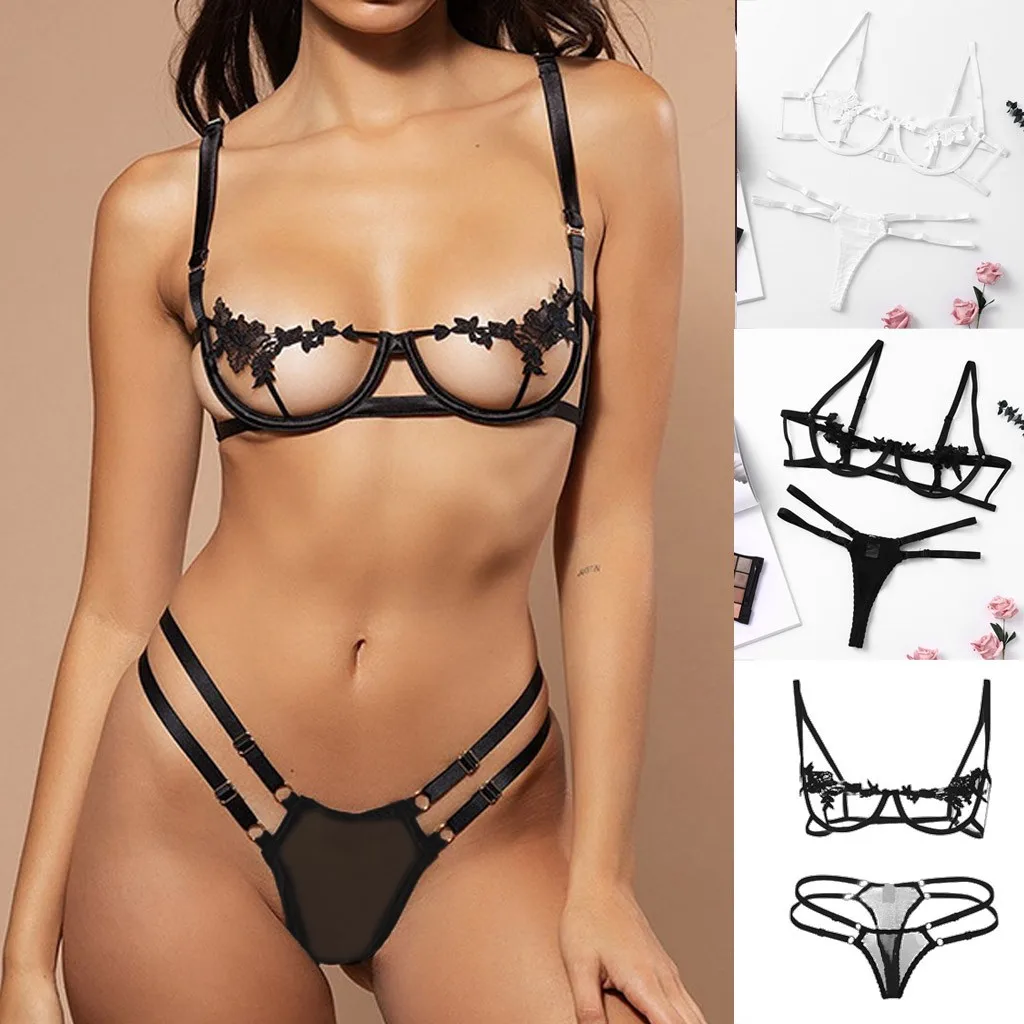 Набор Белья с кружевной аппликацией набор бюстгальтер Белье для сна | Женская