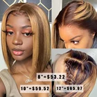 Парик из натуральных коротких волос, с эффектом деграде