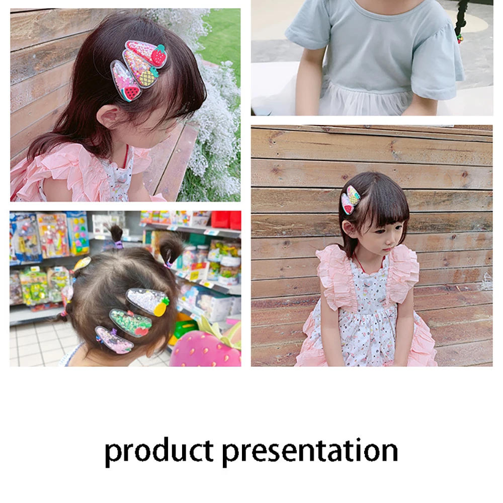 5 шт. Милая фруктовая пластмассовая заколка для волос украшения детский душ
