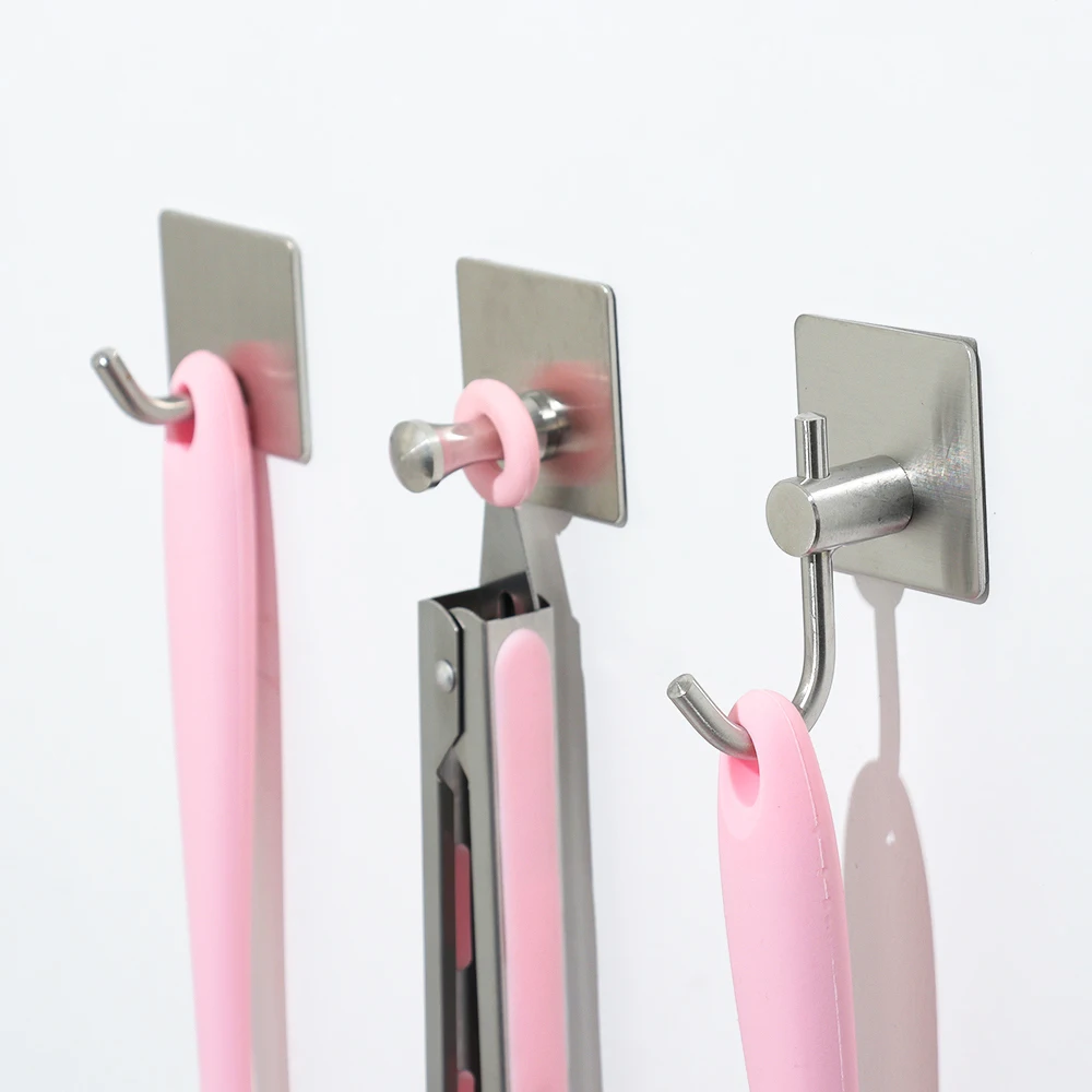 Прочные липкие крючки на клейкой основе настенный держатель из нержавеющей