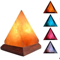 Pyramid-shaped Salt Lamp USB Crystal Salt Lamp Colorful Color Changing Living Room High-end Ornaments Support Customization