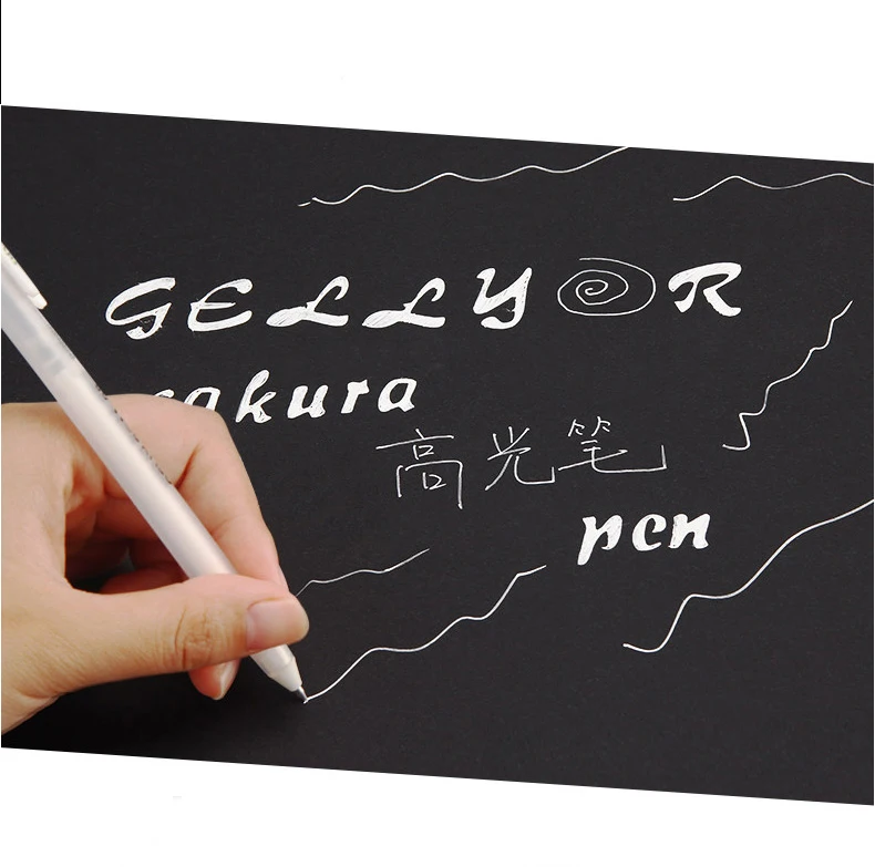 1Pcs White Transparent Paint Marker Pen 0.8mm Highlight Liner Sketch Marker for Writing Drawing Painting School Office Supplies