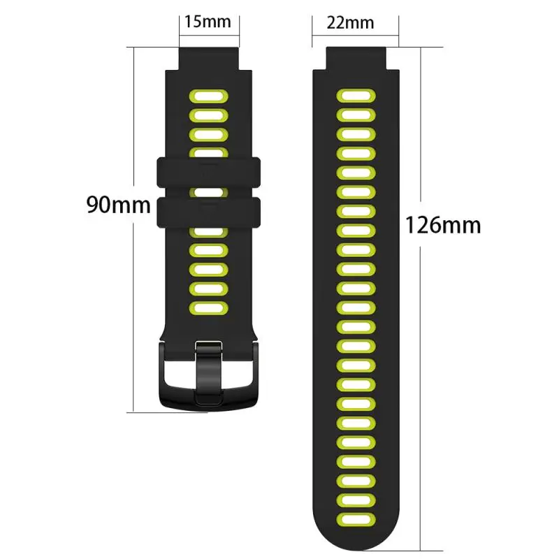 

Smart Watch Strap for Garmin Forerunner 735xt 220 230 235 620 630 Two-color Combine Silicone Steel Buckle Strap Wristband Strap