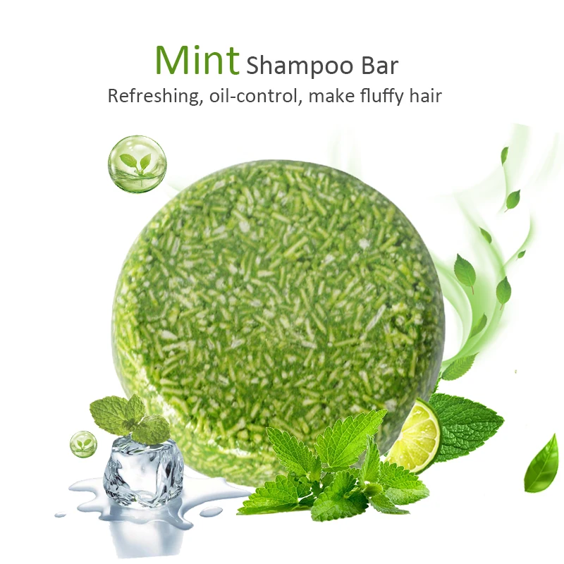 Шампунь для волос Refresh Mint Bar 100% натуральный чистый ручной работы Уход за волосами