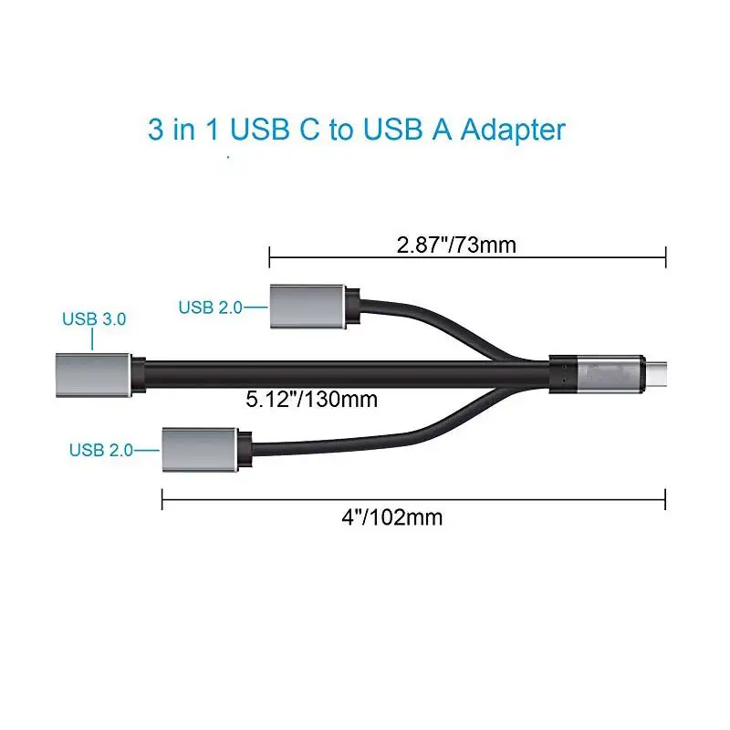 USB Type C к A Hub C/Thunderbolt 3 0 и 2 Female для Google ChromeBook Surface Samsung Note 8 S8 | Мобильные телефоны