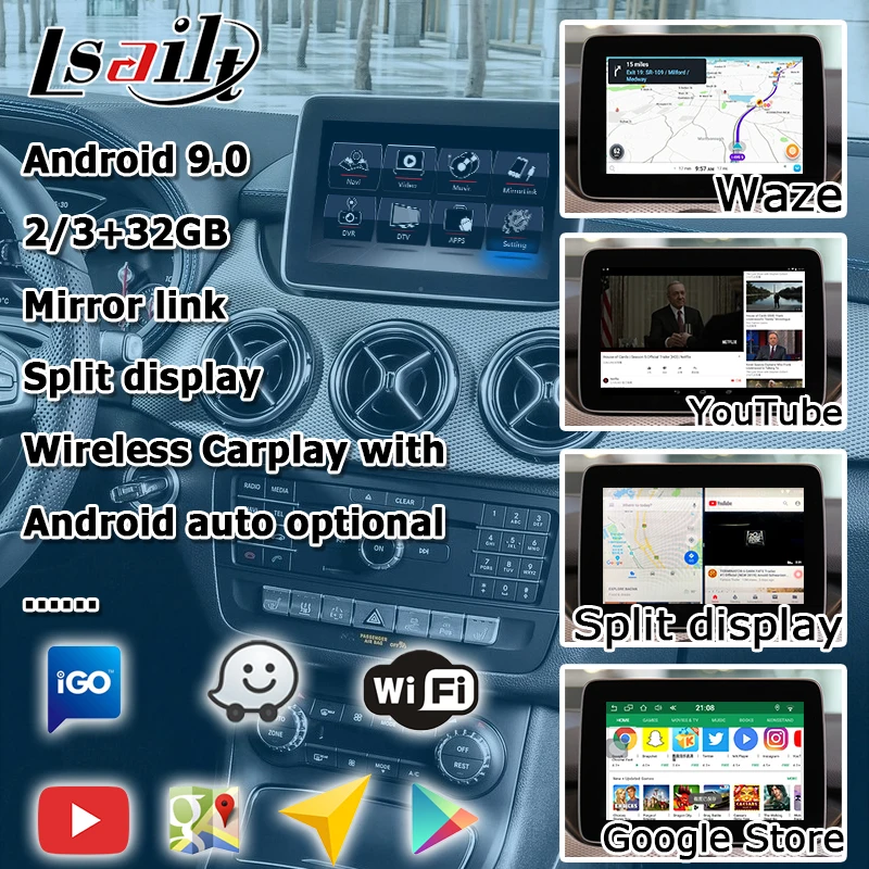 Коробка интерфейса Android / carplay для Mercedes benz B class NTG 5 0 GPS навигация видео интерфейс