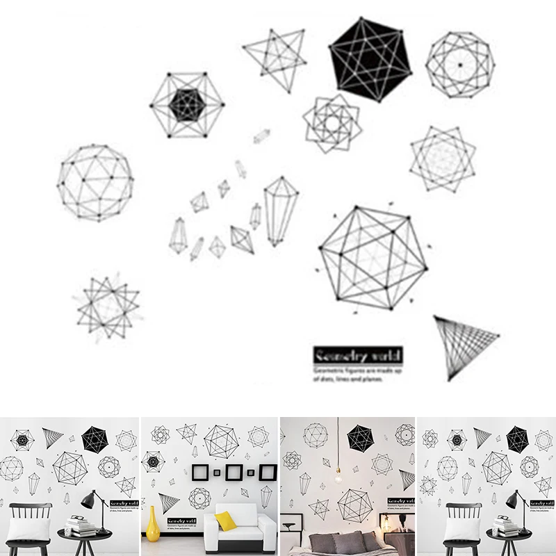 Geometric Mountain Triangle Wall Stickers For Kids Nursery Decor Decal Art Mural | Дом и сад