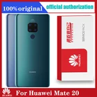Оригинальная запасная задняя крышка для HUAWEI Mate 20, задняя крышка аккумуляторного стекла с наклейкой на объектив камеры