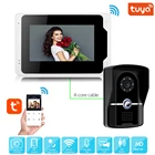 Умный дверной звонок SYSD Tuya, Wi-Fi, камера 1080p, 7 дюймов, ИК-камера, Удаленная разблокировка