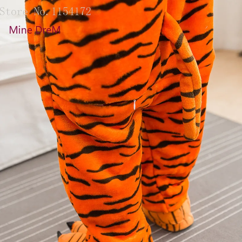 Кигуруми детские комбинезоны с тигром пижама мультяшным животным костюм для