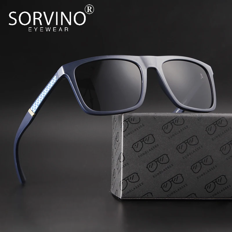 Мужские и женские Винтажные Солнцезащитные очки SORVINO поляризационные Квадратные