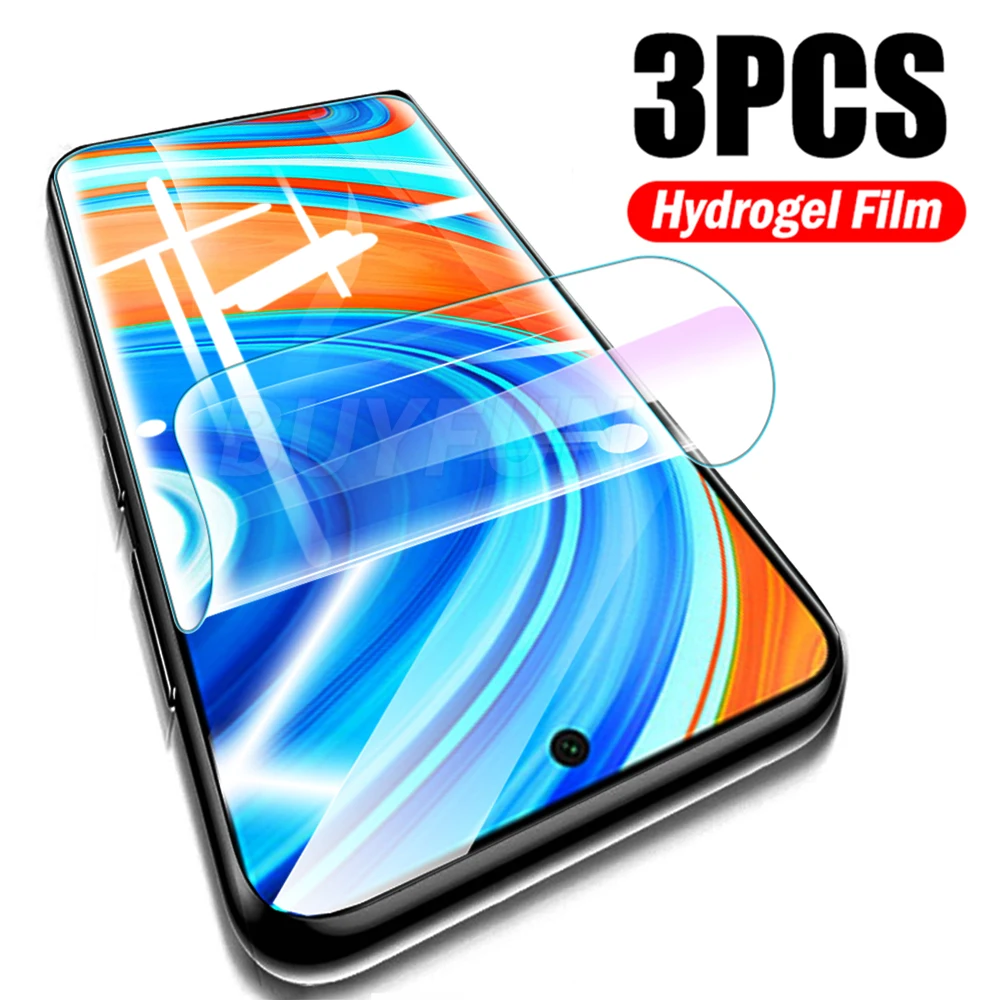 3 шт. Гидрогелевая пленка для Xiaomi Redmi Note 9 pro Защитная экрана 9a мягкая не