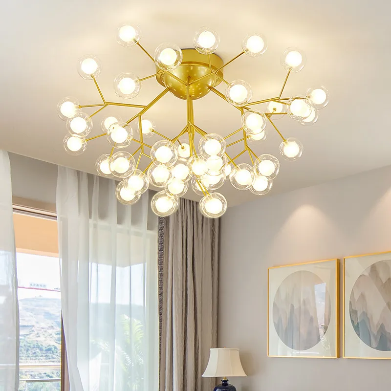 Современная стеклянная люстра потолочный светильник для столовой спальни