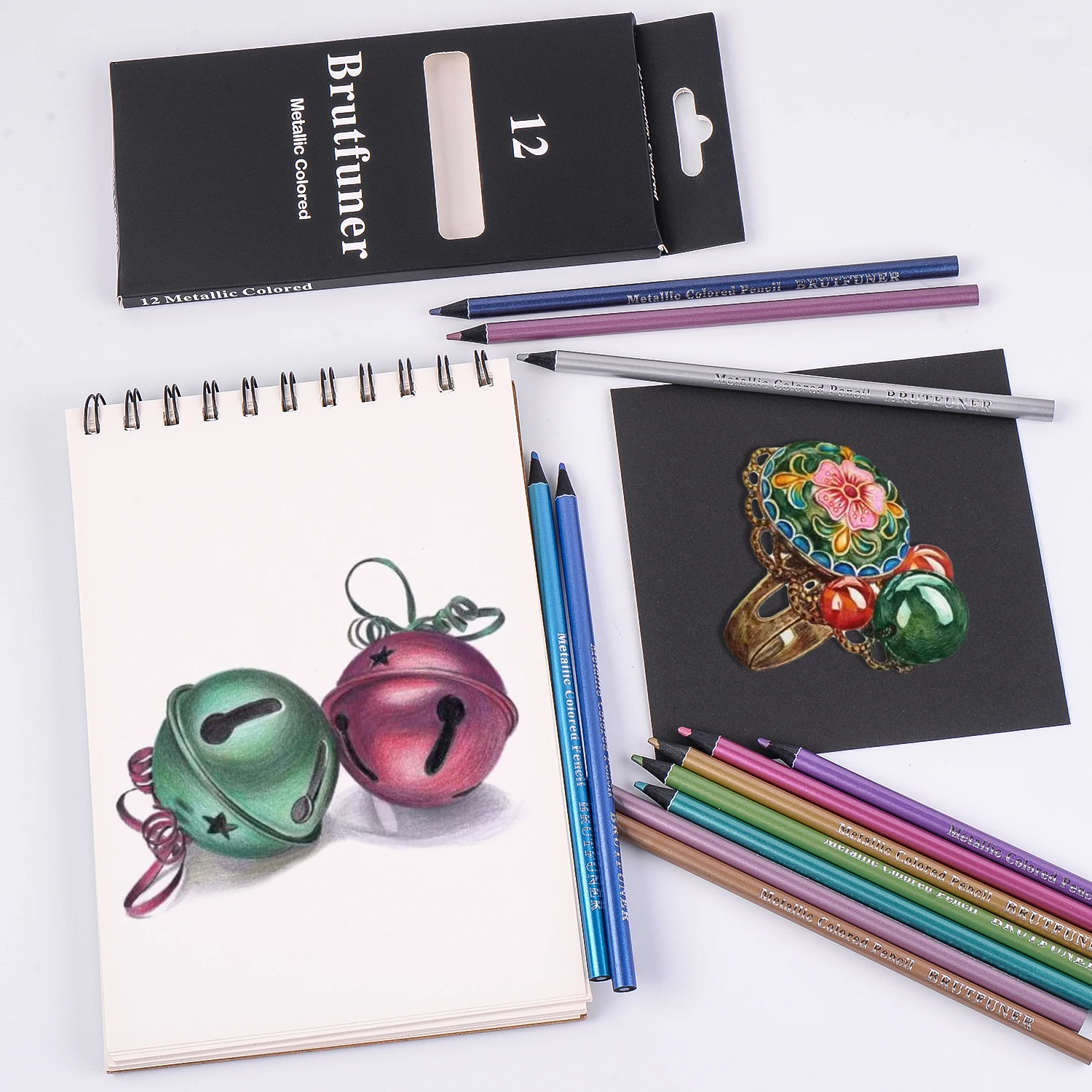 Набор карандашей для рисования нетоксичных металлических 12 шт. | Канцтовары