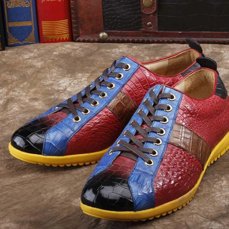 Мужские туфли из натуральной крокодиловой кожи ourui повседневные мужские на