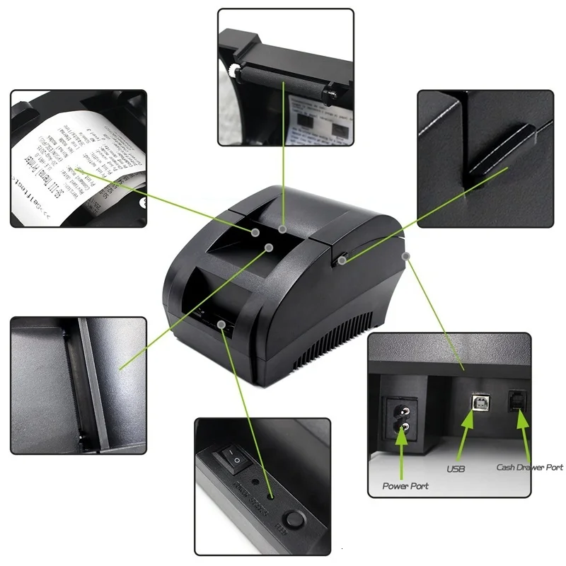 ISSYZONEPOS термопринтеры 58 мм чековый принтер Дешевый POS принтер USB печать для супермаркета ресторана команды ESC/POS