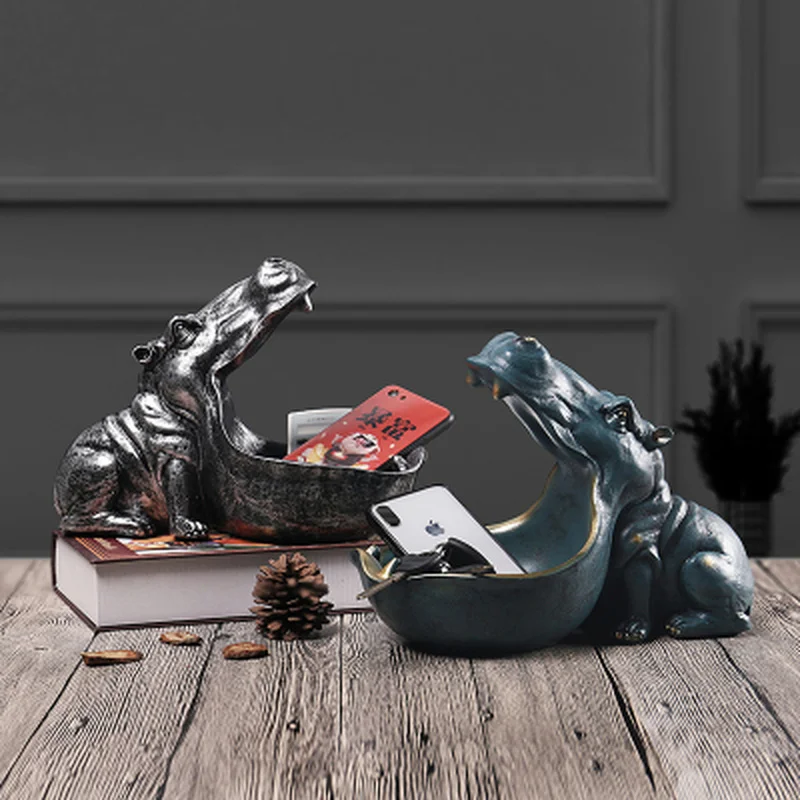 Статуэтка бегемота из смолы домашний декор Современная Скандинавская коробка