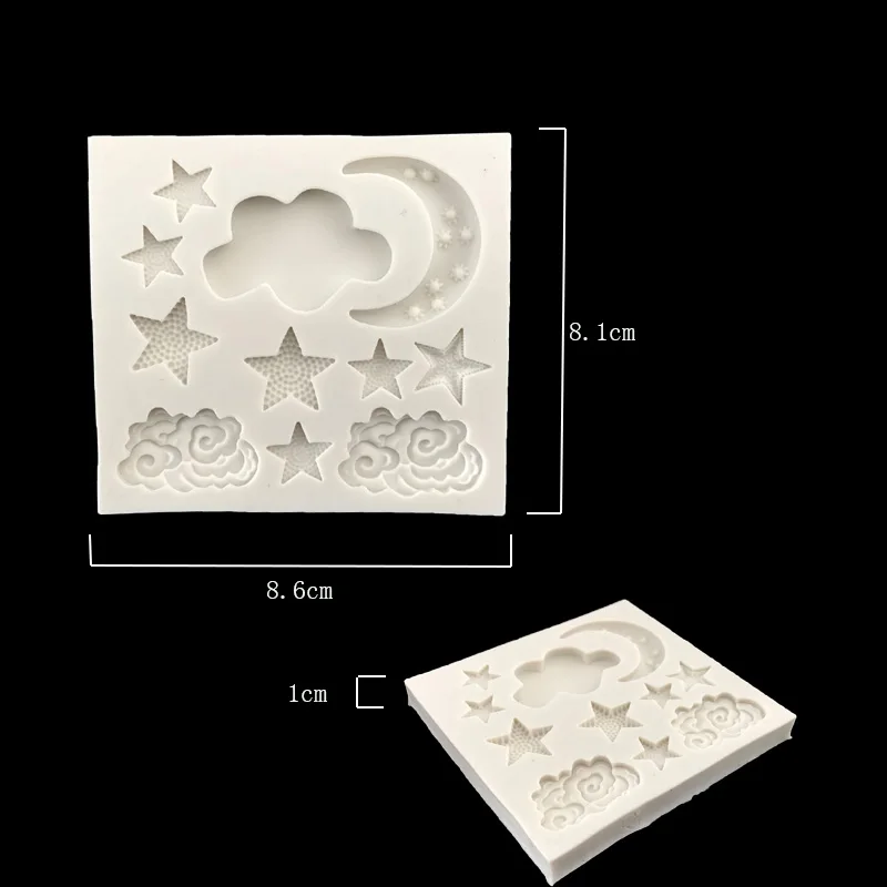 

Aouke Star Moon Shape Silicone Mould DIY Fondant Cake Mold Gummy Chocolate Mold Baking Appliance