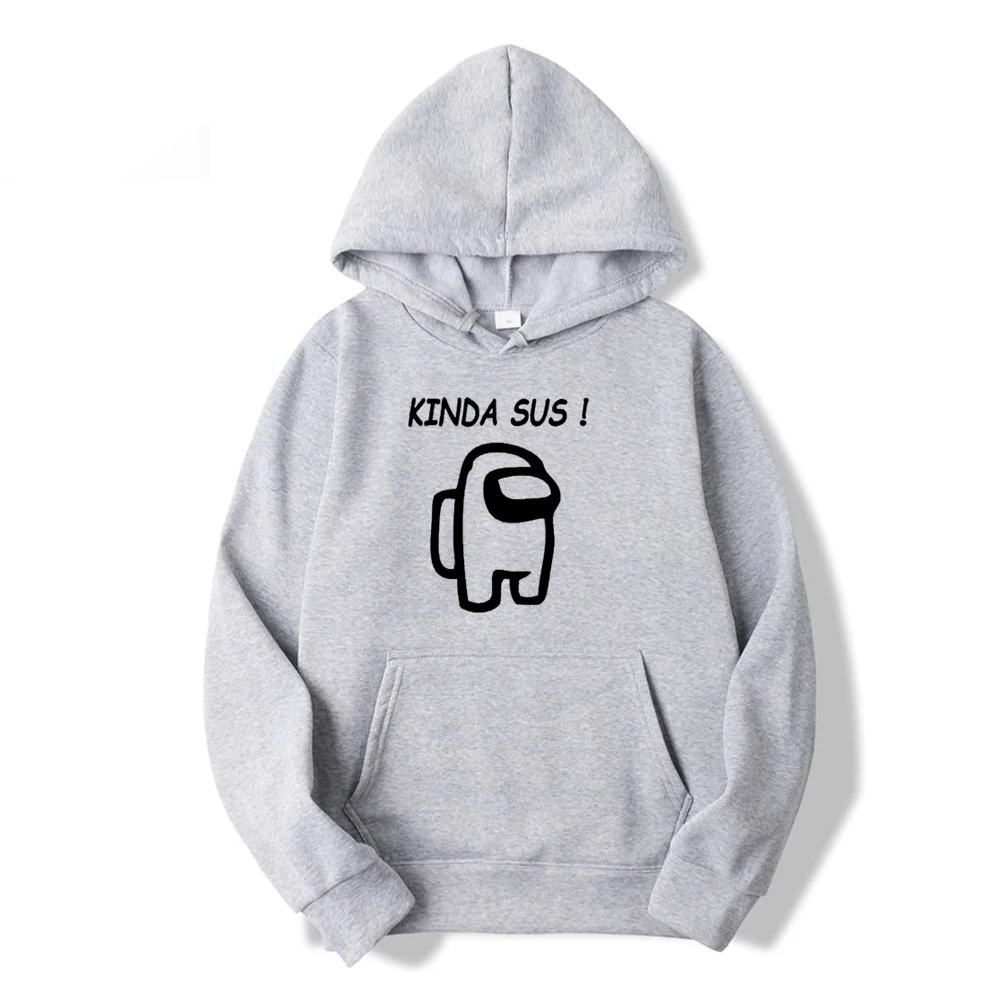 

Among Us Kinda Sus Funny Game Print 2021 Autumn Male Simple Print Sweatshirt Hoodie Fashion Print Tracksuit Harajuku Streetwear