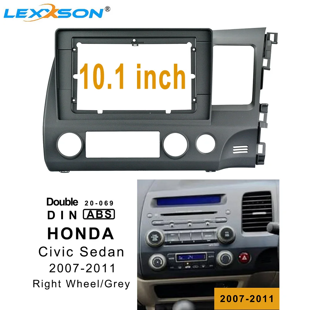 10,1 дюймов 2din Автомобильная Радио панель для HONDA CIV IC SEDAN 2007-2011(правое колесо) стерео двойной Din автомобиля dvd рамка Установка панели