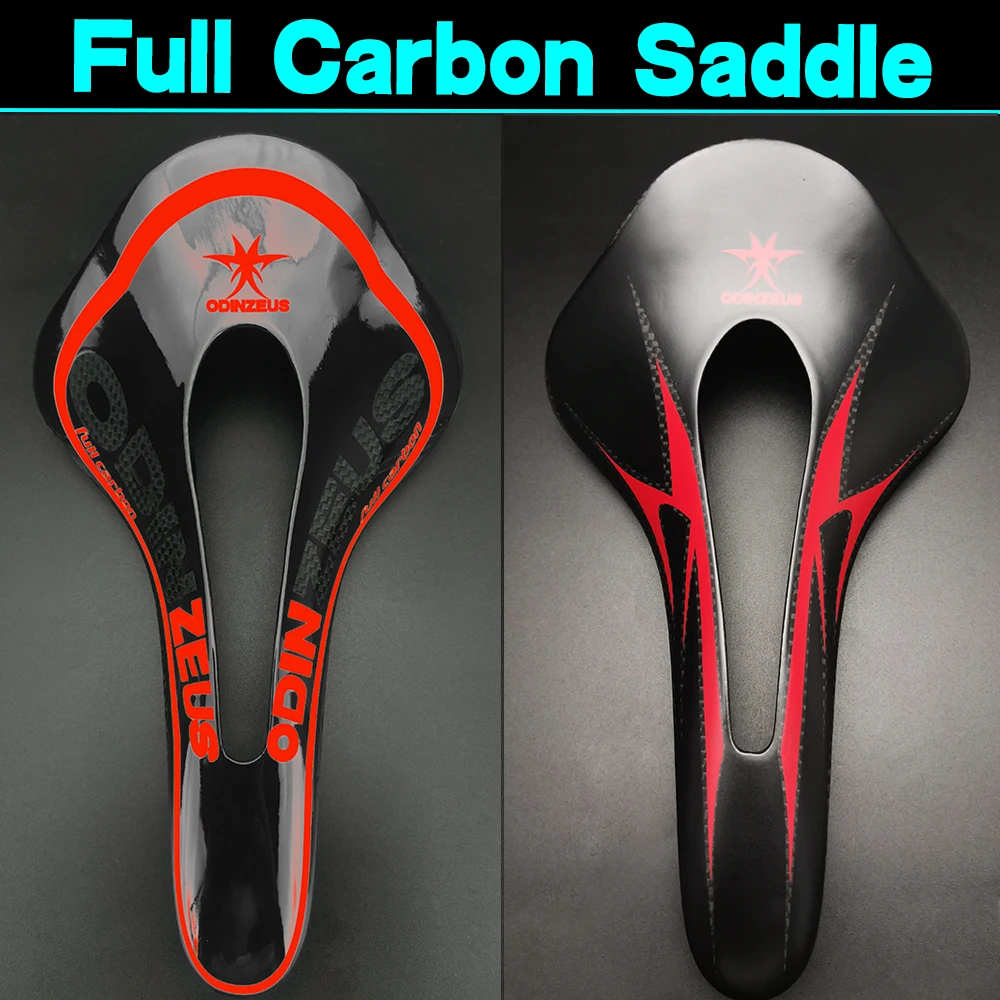 

OdinZeus Two Styles Full Carbon Fiber Saddle 2020 New style Comfortable /Road/MTB Carbon Bicycle Saddle