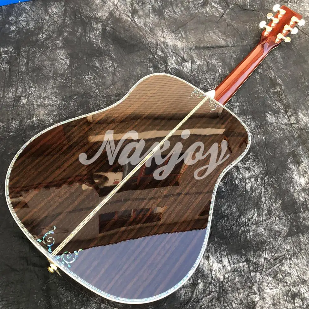 

41 Inch Solid Spruce Top Acoustic guitar, Real Abalone inlays,ebony Fingerboard D Type Guitars