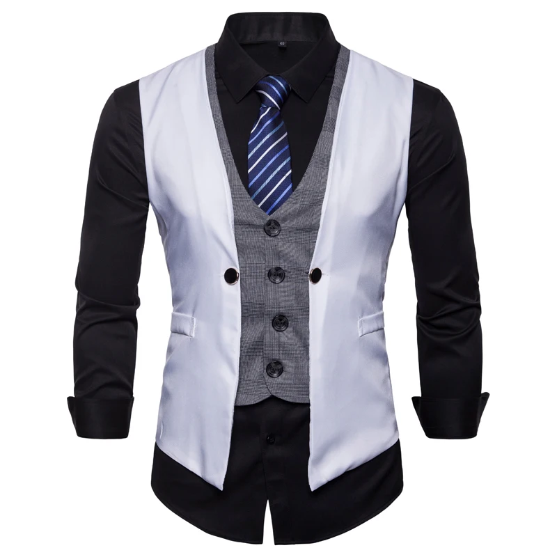 Мужской деловой жилет повседневный облегающий осень 2020 | Мужская одежда