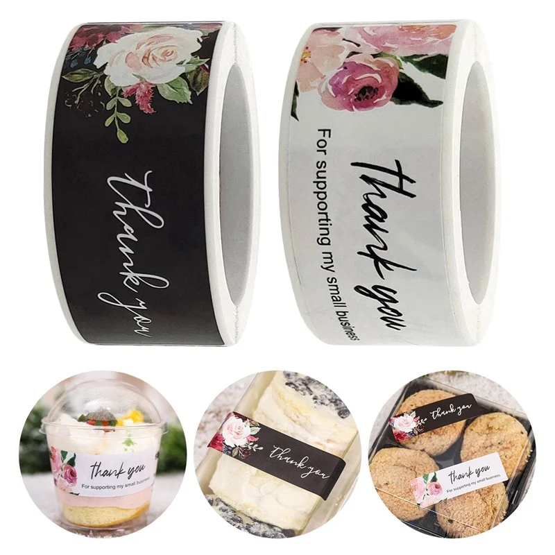 

120 pces required you label labels on the seal of the transparent black envelope black square adhesive stationery supplies