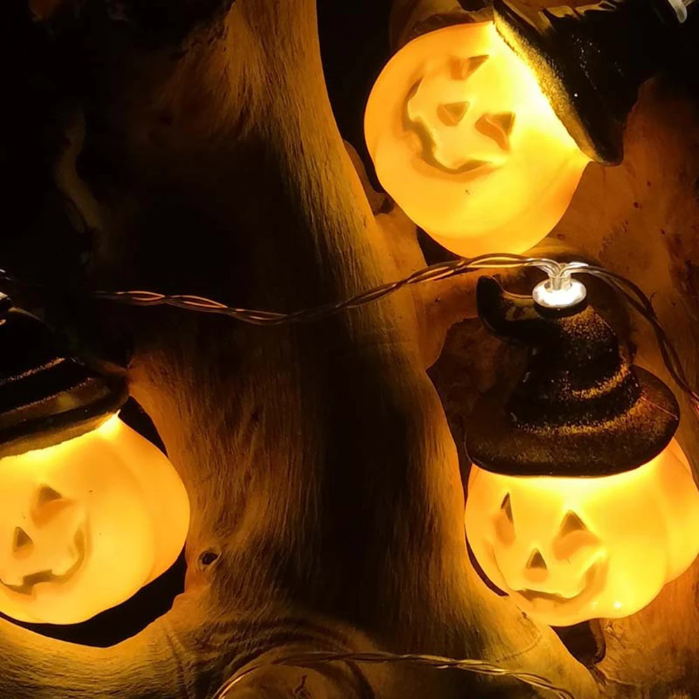 

1.5m Halloween Pumpkin Ghost Skeletons Bat Spider Led Light String Festival Bar Home Party Decor Halloween Ornament