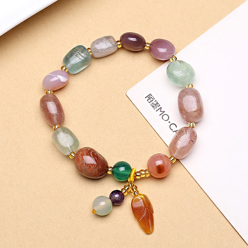 Оптовая продажа с фабрики натуральный яркий браслет камнями для женщин