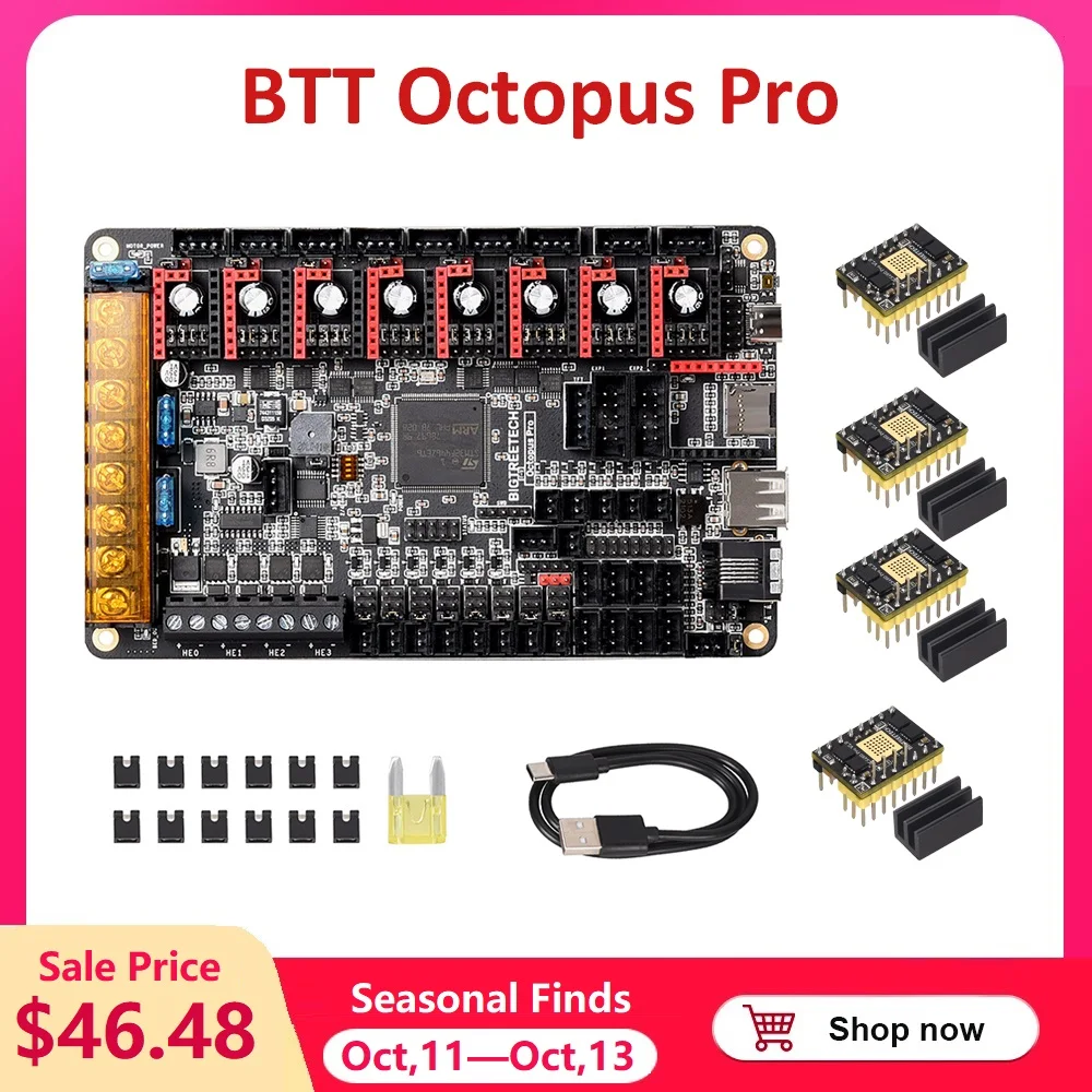 BIGTREETRCH BTT Octopus Pro Control Board 3D Printer Parts Motherboard With TMC5160 Pro Support Raspberry Pi Octoprint Vs SKR 2