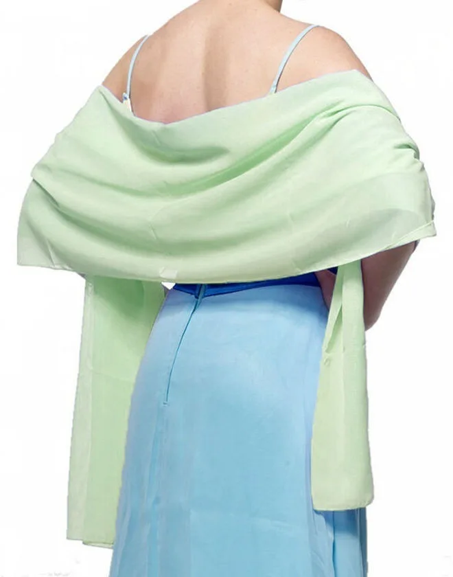 Длинные цветные шифоновые Свадебные палантины на заказ для вечервечерние платья