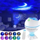 Лазерный проектор Star Galaxy 360 Pro Moon Ocean, Ночной светильник для спальни, 40 режимов освещения с дистанционным управлением, подарок для детей и взрослых