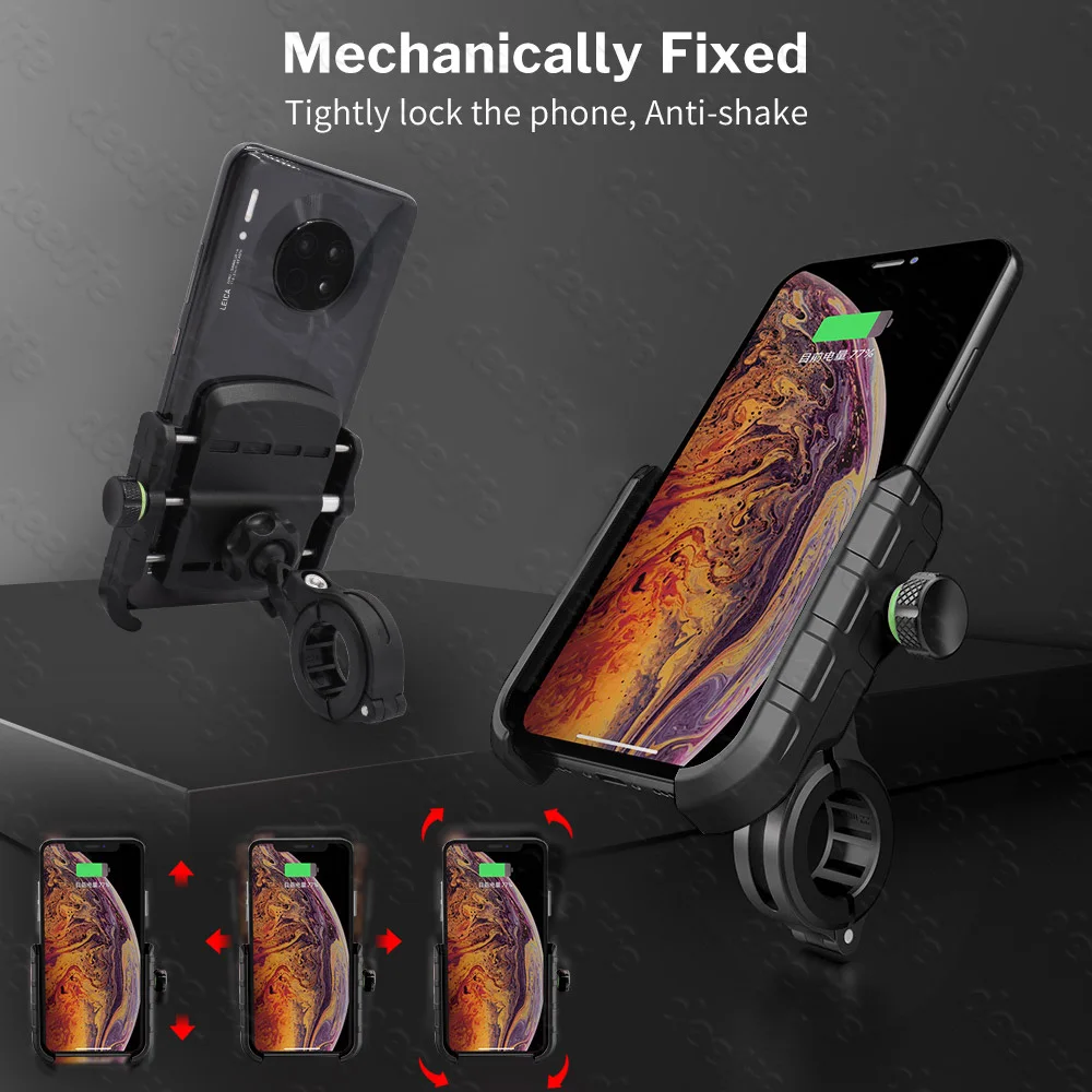 deelife motorbike phone holder motorcycle mobile smartphone support for moto motor handlebar stand bracket with qc 3 0 charger free global shipping