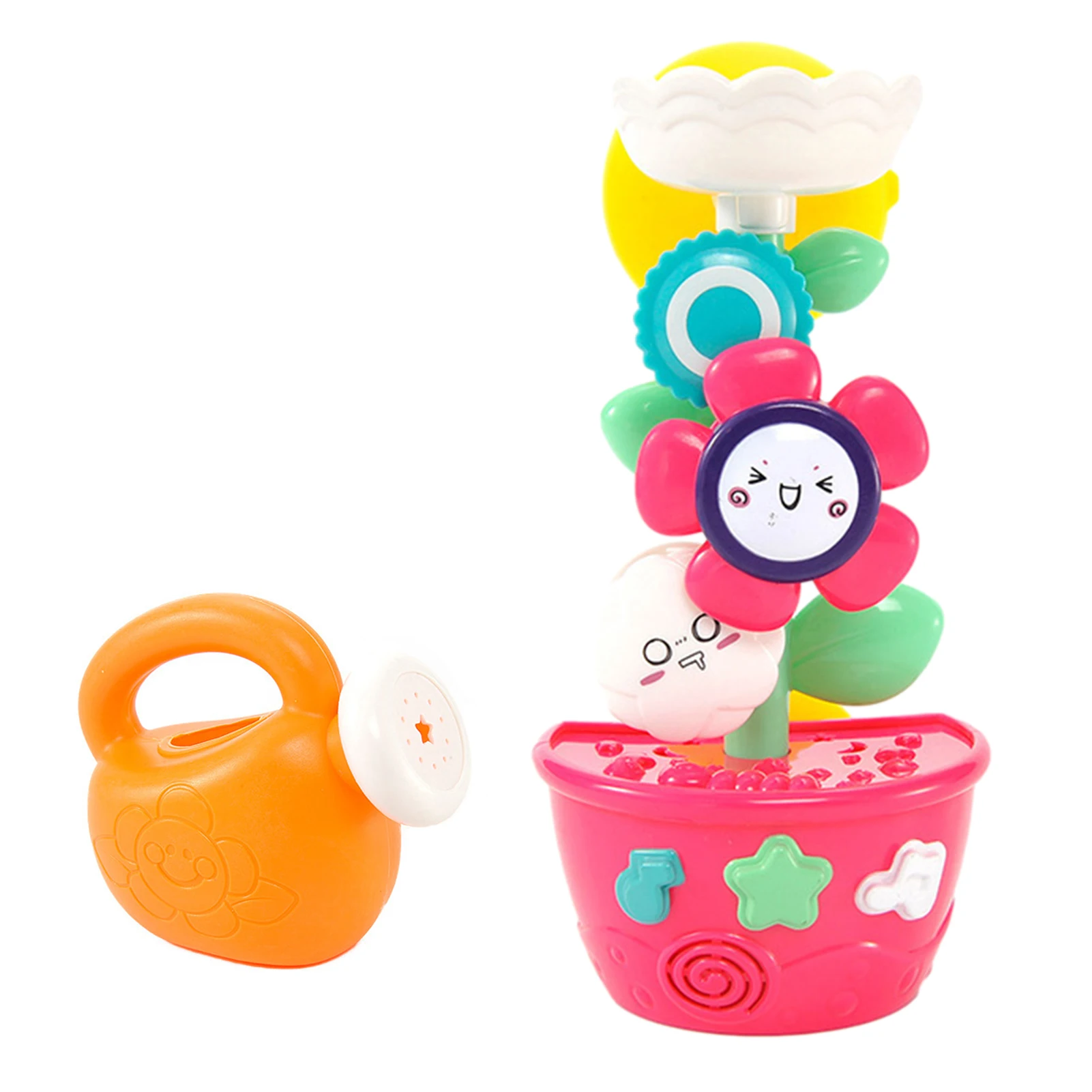 

New Sunflower Toddler Bath Toys 1-4 Years Old Babies Water Toys Cute Funny Infant Bathroom Shower Toys Kids Light Bathtub Toys