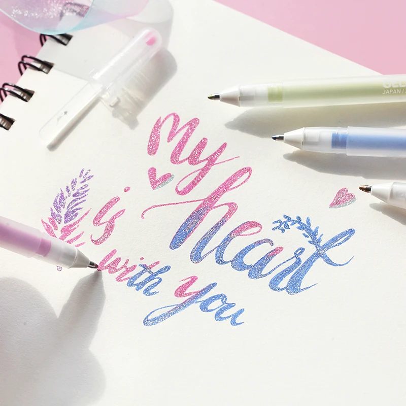 0 6 мм блестящая гелевая рулон блистерная карта цветная ручка стационарная для