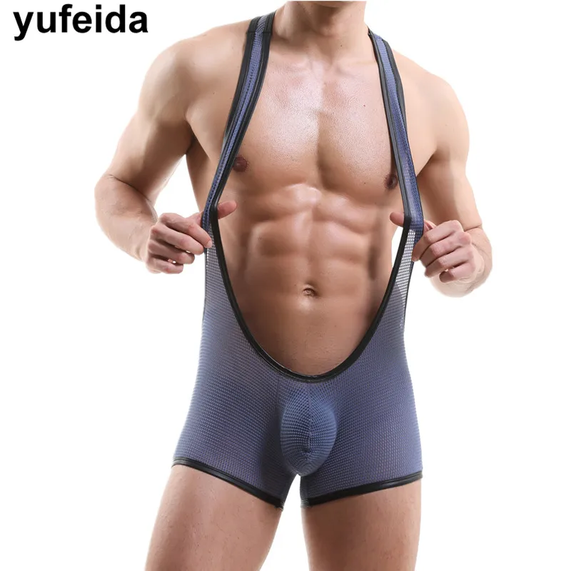 Пикантные эластичные мужские майки сетчатые прозрачные Боди - Цена: 812,63 руб.