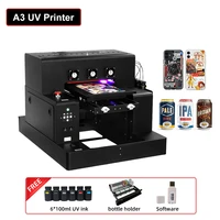 full automatic uv printer a3 multifunction uv printer for wood cylinder bottle acrylic metal phone case flatbed printing machine