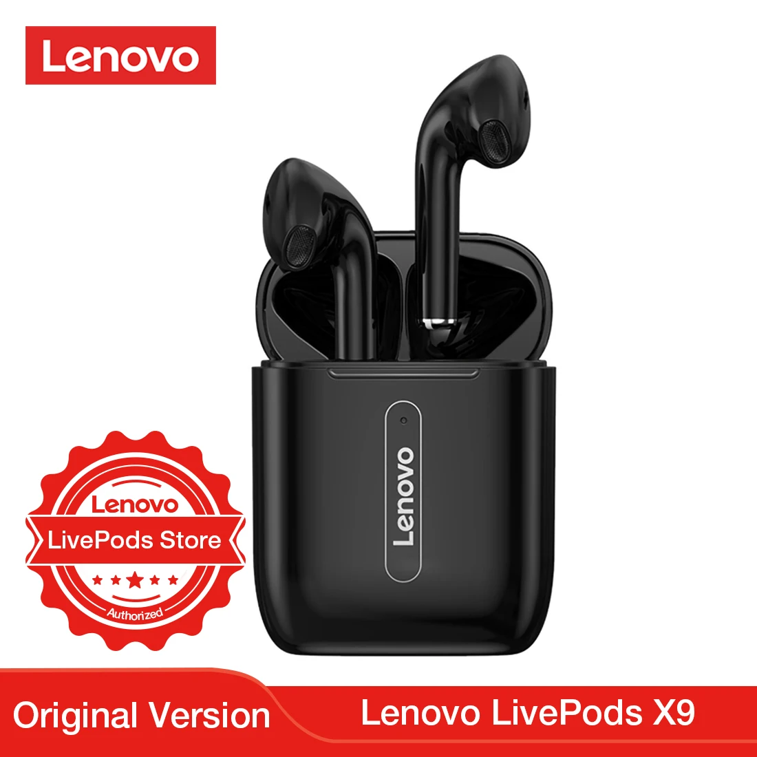 Lenovo LivePods X9 наушники вкладыши TWS Bluetooth 9D HD стерео беспроводные с микрофоном для IOS