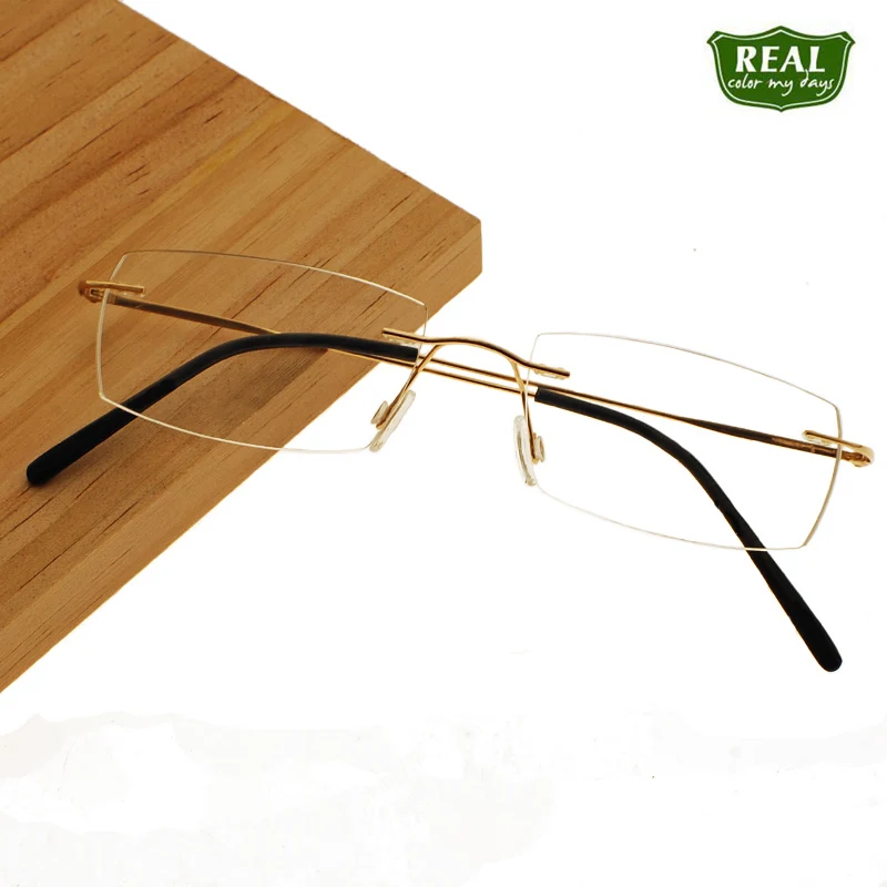 Гибкая титановая оправа для очков без оправы оптические близорукости унисекс